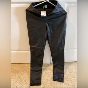 H&M Divided Black Faux Leather Pants